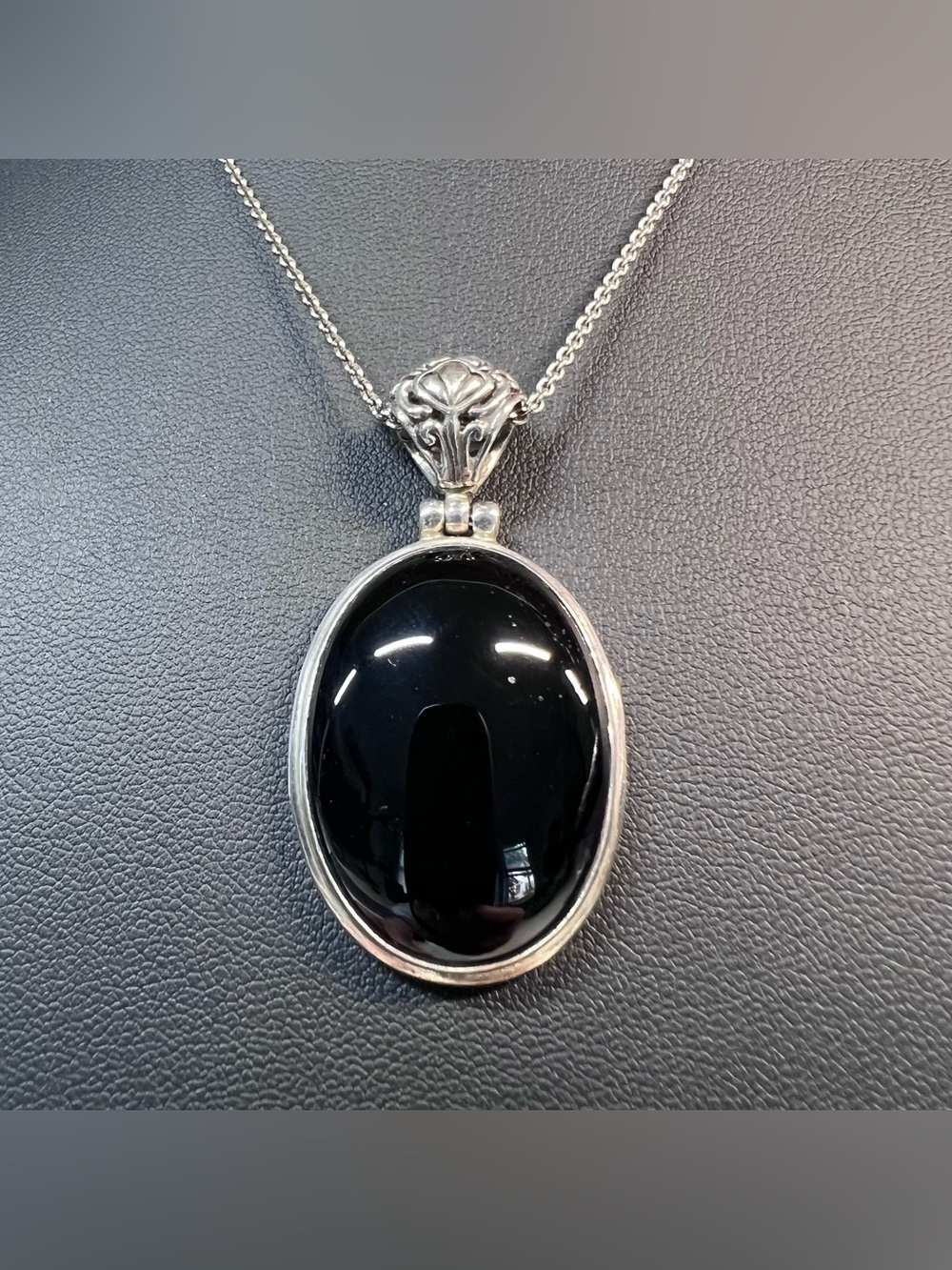 Sterling Silver Obsidian Pendant